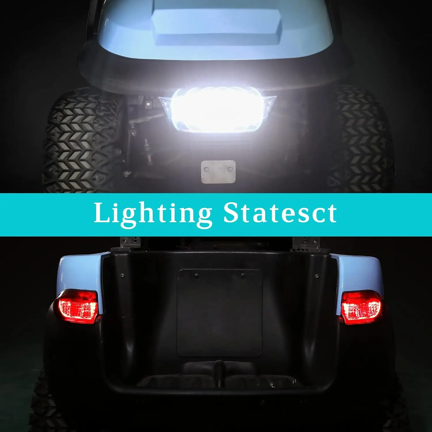 طقم إضاءة عربة جولف فاخر لسيارة النادي السابقة 2004-2019، طقم إضاءة قانونية للشارع 12 فولت مع إشارات انعطاف الضوء الخلفي للمصباح الأمامي #4
