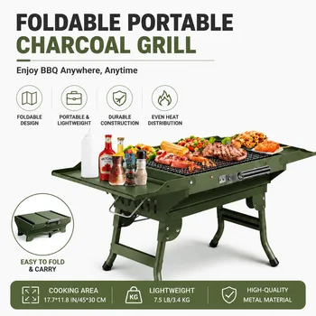 Foldable Portable Charcoal Grill 1