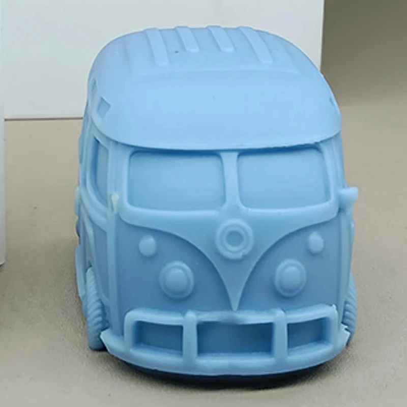 3D Bus Car Silicone Candle Molds Handmade Car Crafts Gypsum Resin Cement Casting DIY Soap Chocolate Cake Baking Tools Home Gifts