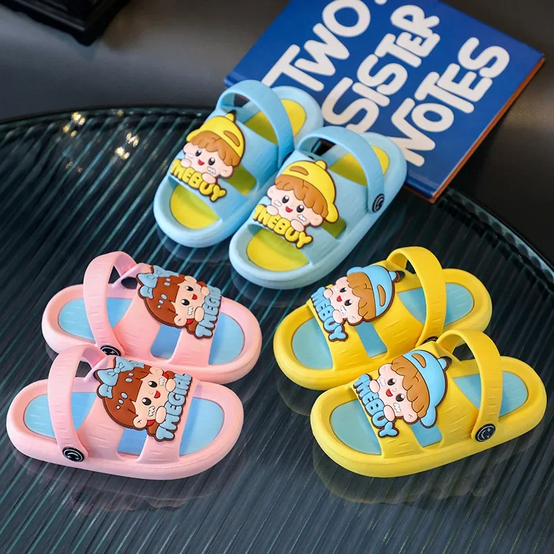 Cute Cartoon Girl Pattern Sandals for Kids | Anti-Slip & Breathable Summer Shoes