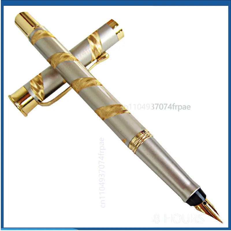 For Wing Sung 820 90s Vintage Fountain Pen Semi-Hooded Iridium Nib Metal Grip Smooth Writing Collectible Student Practice（3pcs）