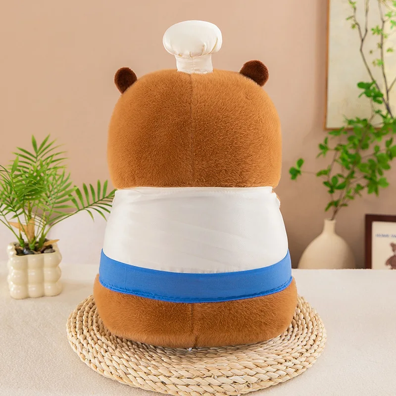 70 cm Kawaii Chef Capybara Knuffel Leuke Lelijke Brood Bakken Nijlpaard Grote Gevulde Pop voor Kinderen Verjaardag Kerstcadeau groothandel Direct
