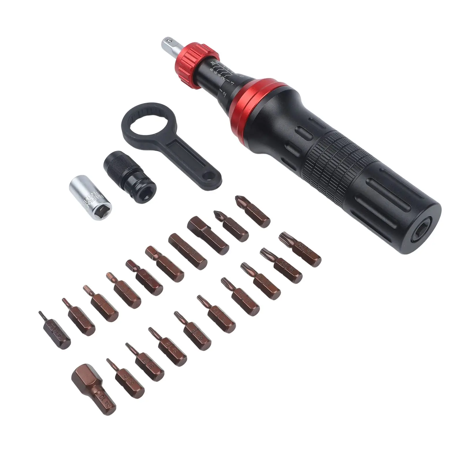 Torque Screwdriver Set with Calibration Certificate Adjustable Torque Range and 24 Piece Bit Set for Assembly Tasks