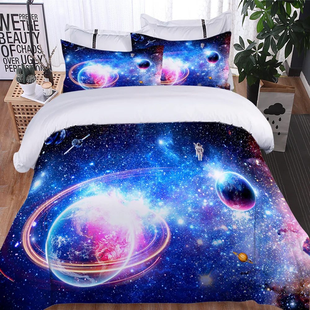 

Cosmic stars, starry sky bedroom bedding suit soft fashion comfortable duvet cover pillowcase