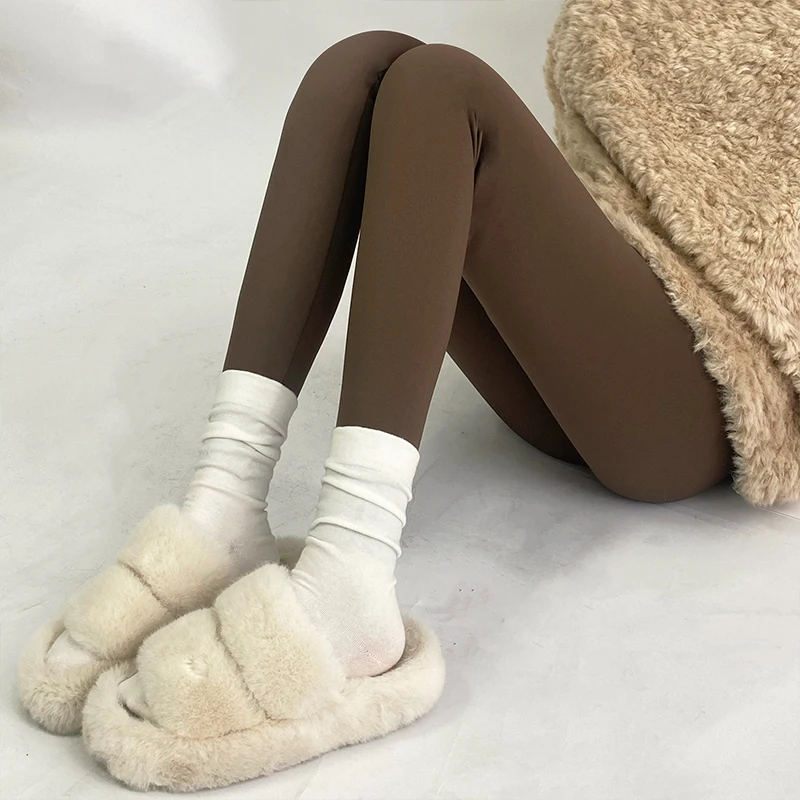 

Брюки для йоги с высокой талией, женские, цвет кофе, с подкладкой, фасон «русалка», для занятий в студии