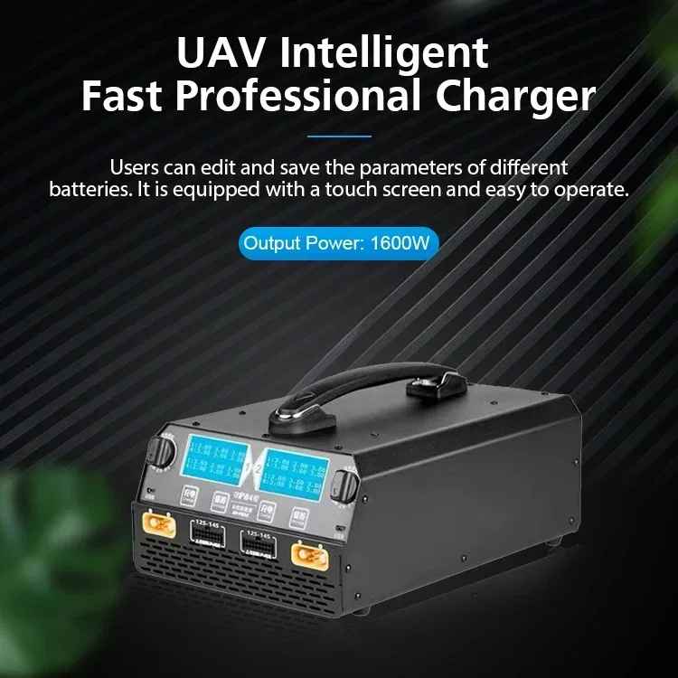 EV-PEAK U4 + 1600 واط 25A ثنائي القنوات صناعة يبو شاحن ذكي سريع احترافي لشاحن بطارية 12S 14S