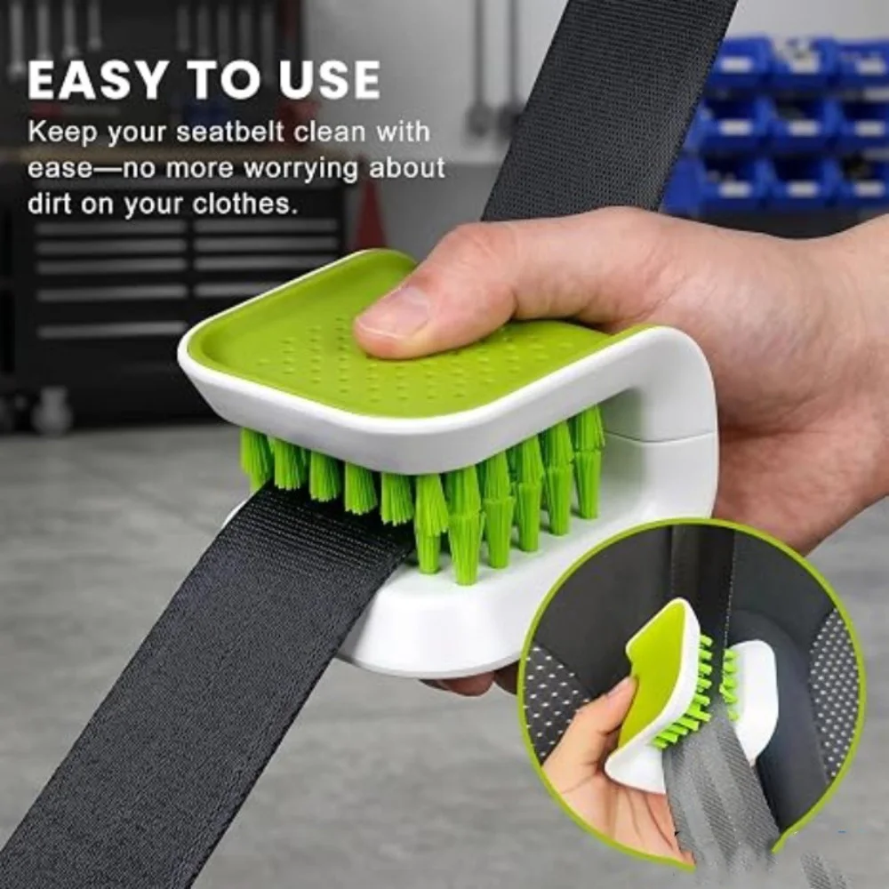 Multifunctional Car Interior Cleaning Brush Ergonomic Handheld U-Shaped Design Soft Dense Bristles Car Seat Belt Cleaning Tool