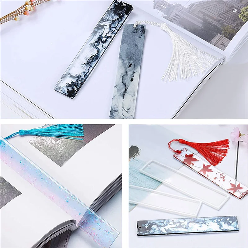 B28C-36 قطعة 3.7 بوصة مستطيل سيليكون المرجعية قالب لتقوم بها بنفسك المرجعية قالب صنع الايبوكسي مجوهرات من مادة الراتنج الحرفية قالب شفاف #2