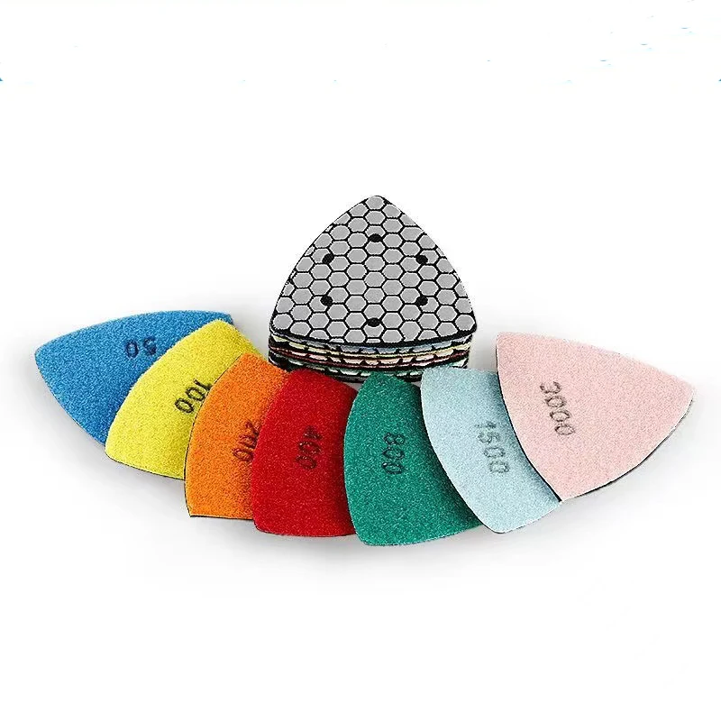 4 inch Frankfurt Diamond Dry Polishing Pad Flexible Grinding Disc 100mm Abrasive 4 Steps Polishing  Inorganic Stone