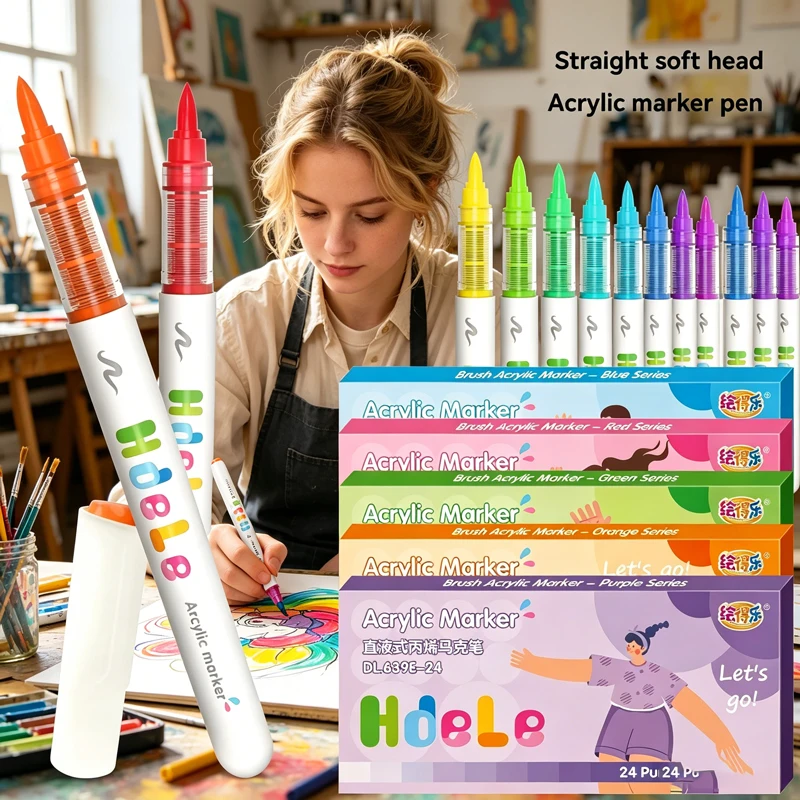 

8/56/120Pcs Premium Acrylic Paint Pens, Permanent Markers for Canvas, Rock, Glass, Ceramic, Ideal for DIY Art & Craft Projects