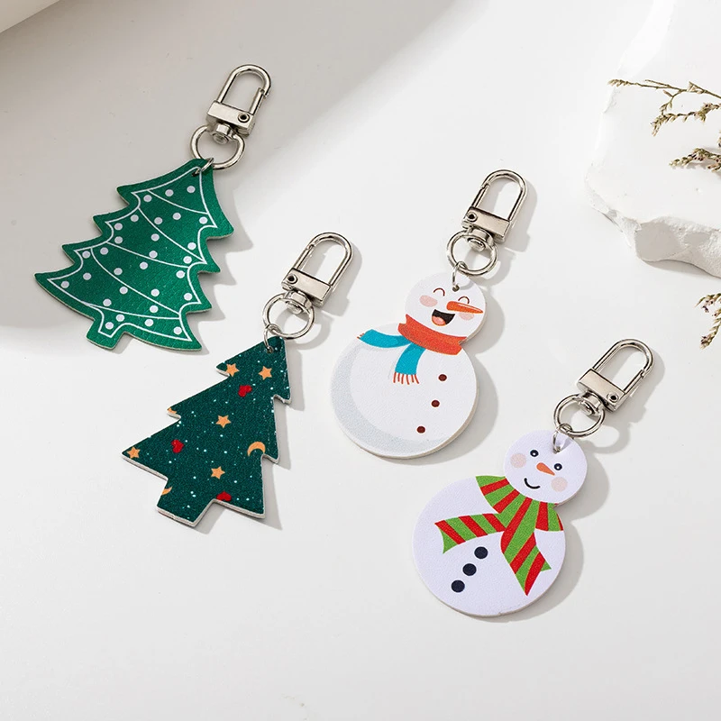 Cute Christmas Keychains, Festive Ornaments With Santa Claus, Christmas Tree, Snowflake, And Snowman, Perfect For Holiday image 3