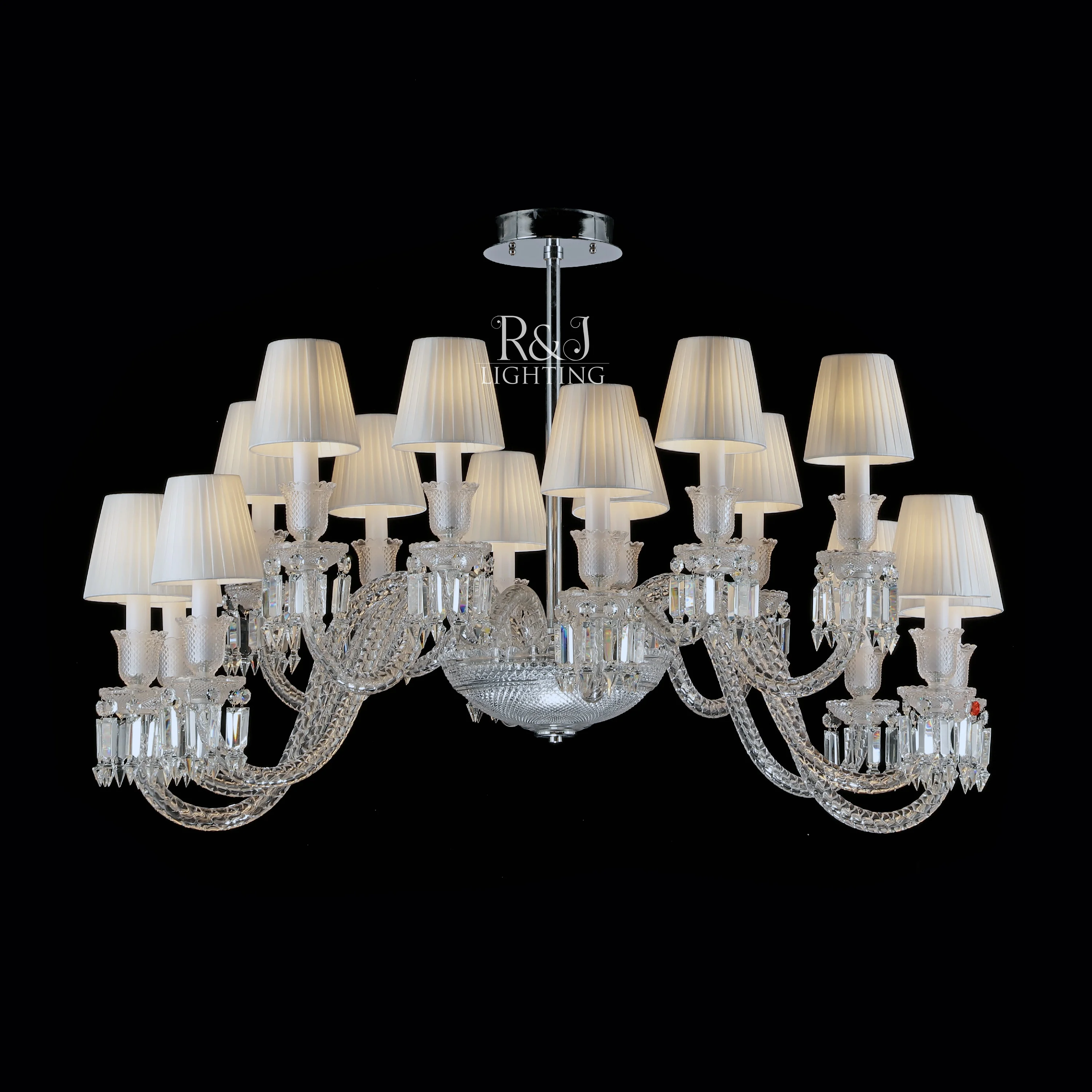

Traditional European Luxury Glass Chandelier Lights for Living Room Ceiling Made in China for Hotel Application