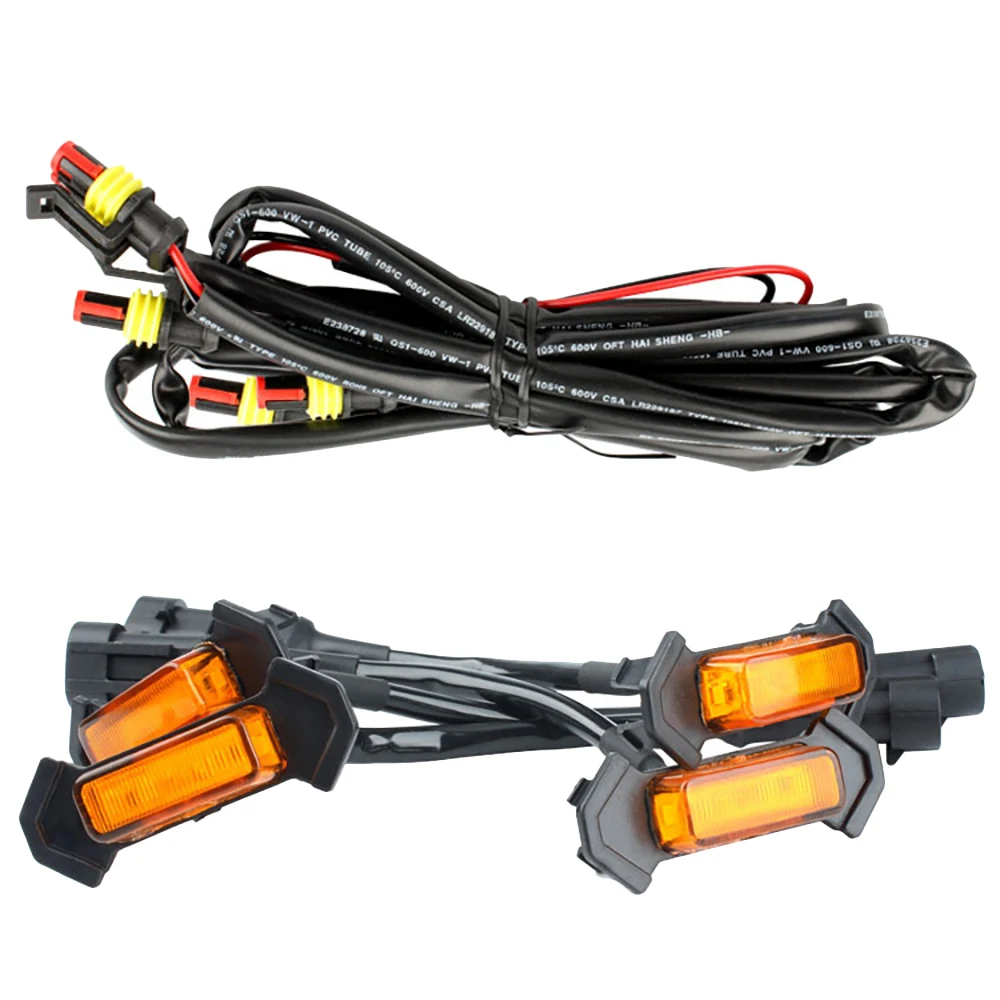 Kit de Iluminação Grelha Frontal para Toyota Tacoma TRD 2016-2020, Luzes LED Grelha, 4 PCs, Amber Shell, Luz Amarela