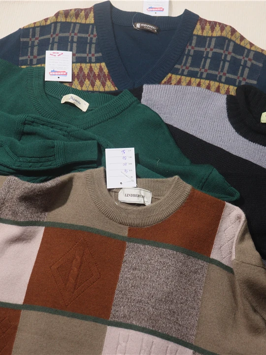 

Винтажный вязаный свитер Engli Neutral Art Color Blo, осень-зима, теплый длинный свитер Sve Crew Ne, шерстяной ...