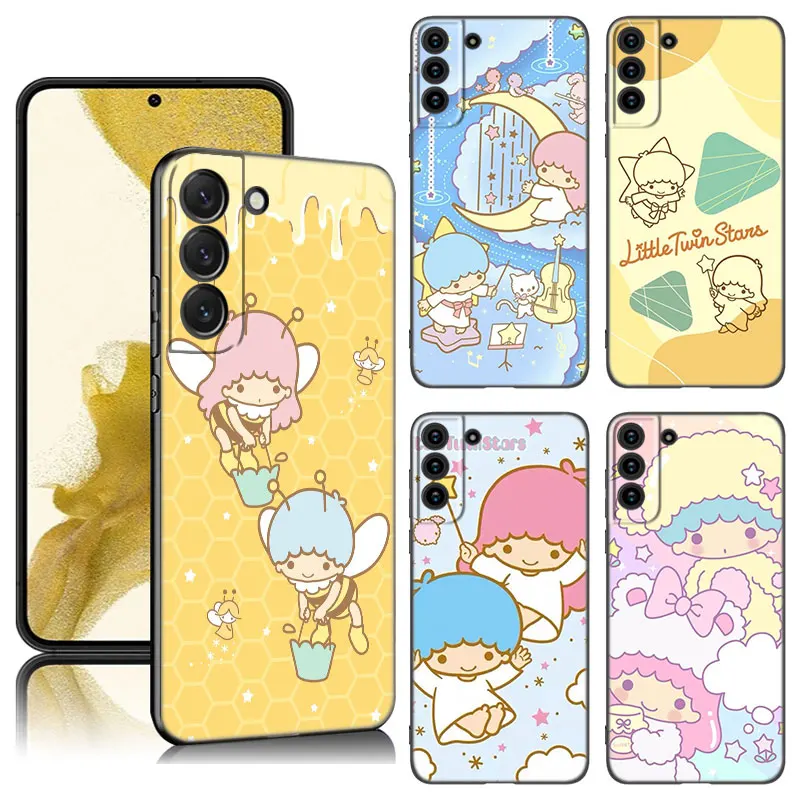 The Little Twin Stars Phone Case For Samsung Galaxy S23 S21 S20 FE S24 S22 Ultra S10E S10 S9 S8 Plus Black Silicone Cover