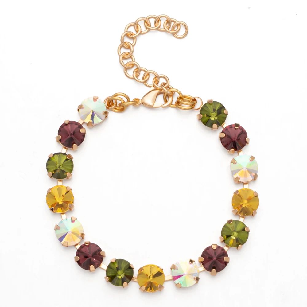 Geometric Crystal Beaded Bracelet for Women