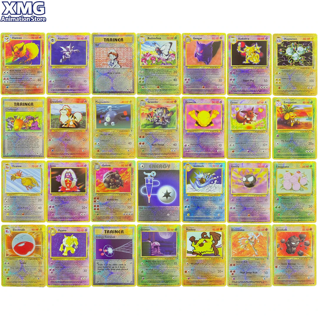 35 modelos Diy Rev.Foil 2002 colección de legebros tarjeta Pokemon Growlithe Magneton Flareon Eevee Magneton Ptcg tarjeta de colección