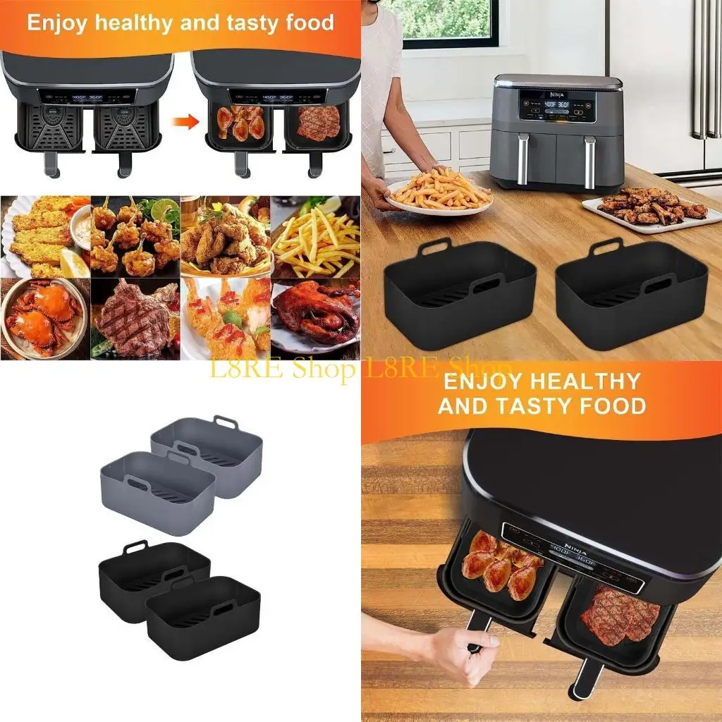 L8RE 2PCS السيليكون لـ DZ201 6-in-1 8 QUART AIR PRYER POT TRAIN