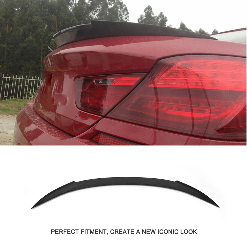 Car Spoiler For BMW 6 Series M6 F06 F13 640i 650i 640i Sedan Rear Trunk Spoiler Boot  Wing 2012 - 2016 Carbon Fiber / FRP 