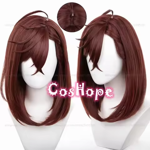 Momo Ayase Cosplay Wig 43cm Short Red Brown Wig Cosplay Anime Cosplay Wigs Heat Resistant Synthetic Wigs