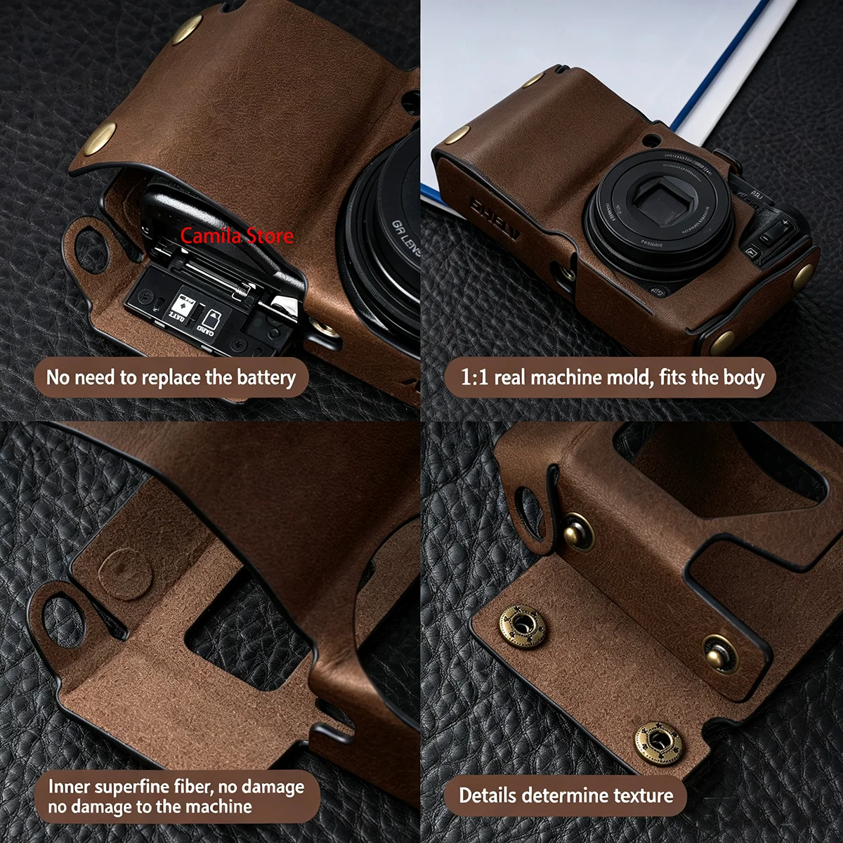 for RICOH GR4 GRIV/GRIII/GR IIIX/GR3 HDF/GR IIIx HDF/GR4X Camera box Protective Case Bodysuit Genuine Leather Portable bag