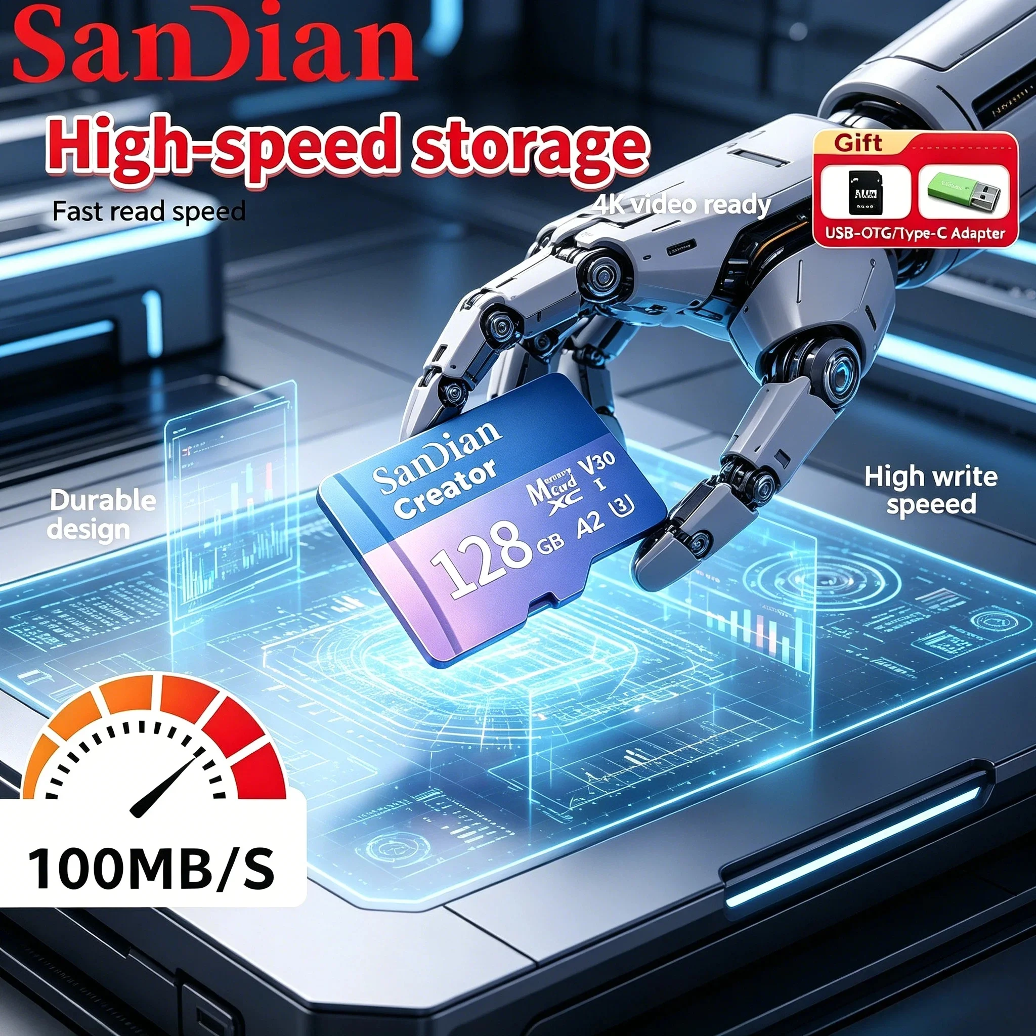

Original V30 U3 Micro TF SD Card 128GB 256GB High Endurance For Dash Camera Home Security Surveillance Full HD Recording New