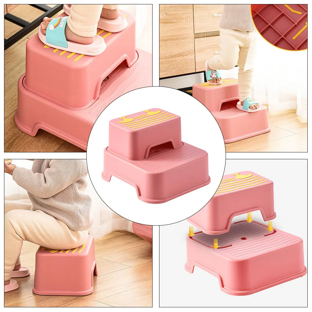 1 مجموعة الأطفال عدم الانزلاق خطوة البراز قسط انفصال تصميم للحمام الاطفال مسند القدمين آمنة طفل غسل الدائمة البراز #1