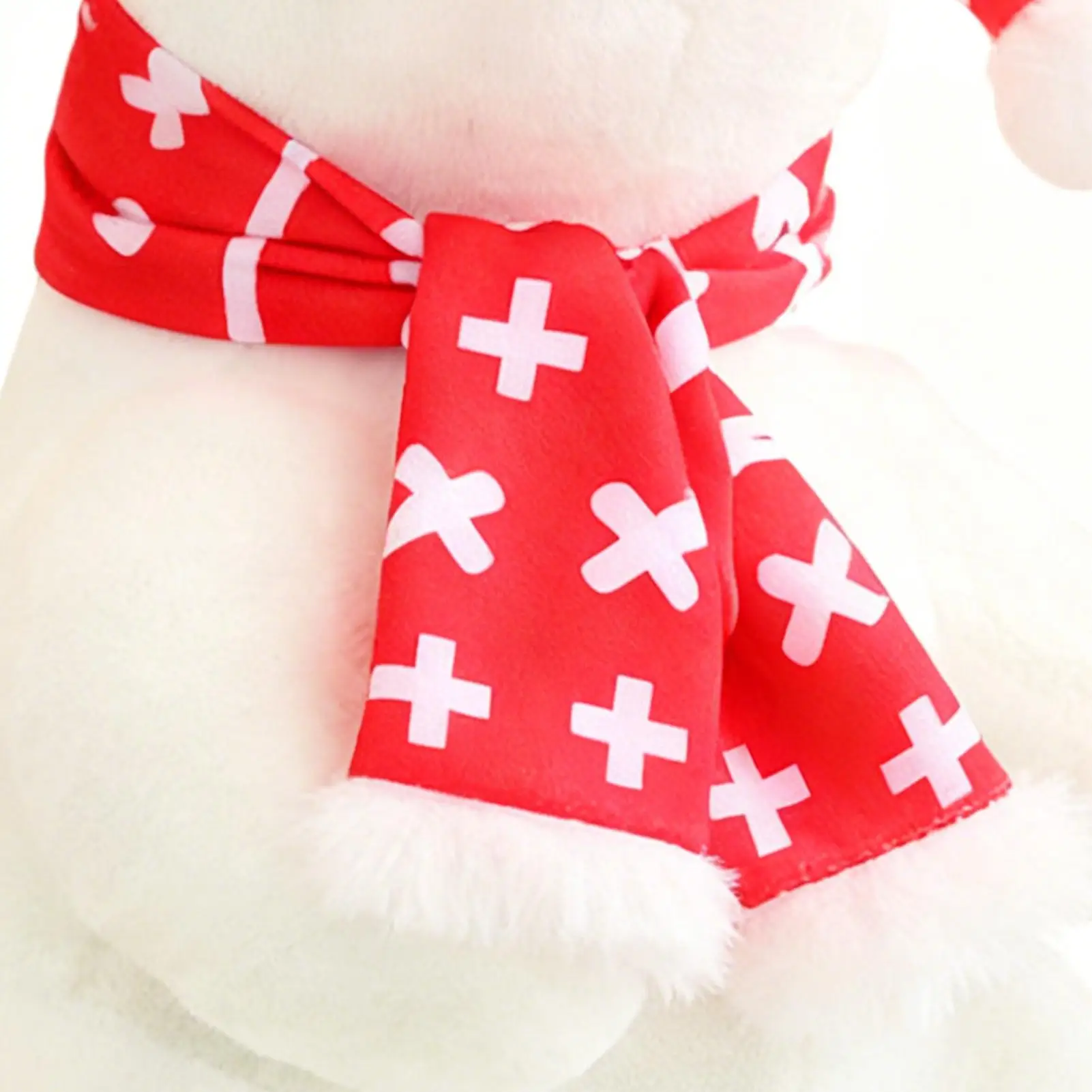 

Stuffed Polar Bear Cute Plush Animal Christmas Toy Polar Bear Wearing Scarf Soft Doll For Kids Girls Sofa Bedside Living Room