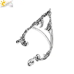CSJA Gothic Elfs Ear Cuffs Earrins Elf Ears Clips on Earring No Fake Ears Piercing Women Earcuff Party 2022 Pendientes G863