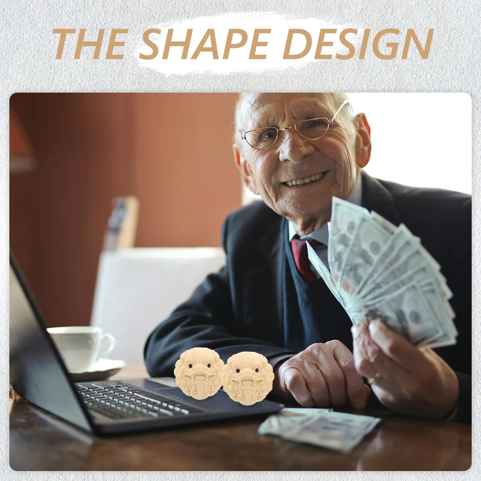 

2Pcs Durable Boxwood Handballs Portable Hand Massage Balls Smooth Surface Hand Relaxing Fitness Balls for Palm Therapy