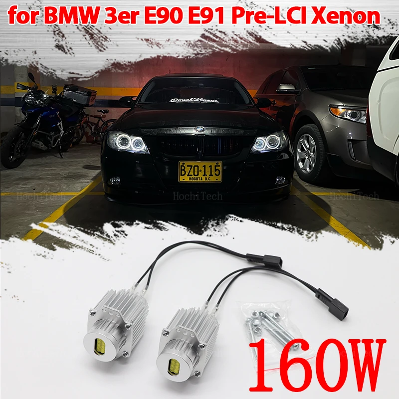 

160W Error Free LED Angel Eyes Marker Lights Bulbs white for BMW E90 E91 3 Series 320 325i 328i 335i Pre LCI 2004-2008