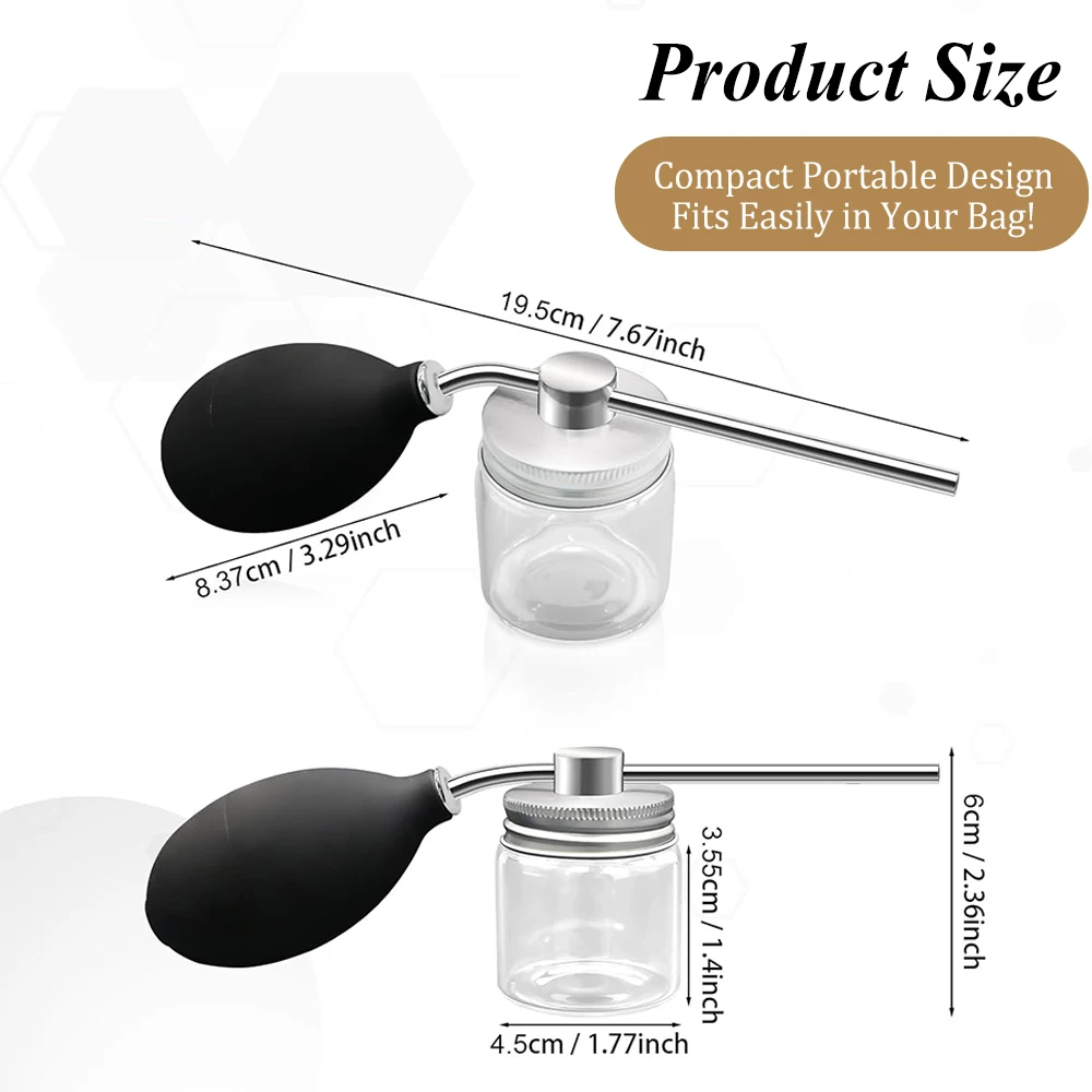 Powder Spray Bottle Precision Nozzle Hair Building Fiber Applicator Portable Dry Shampoo Glitter Salon Hairdressing Tool