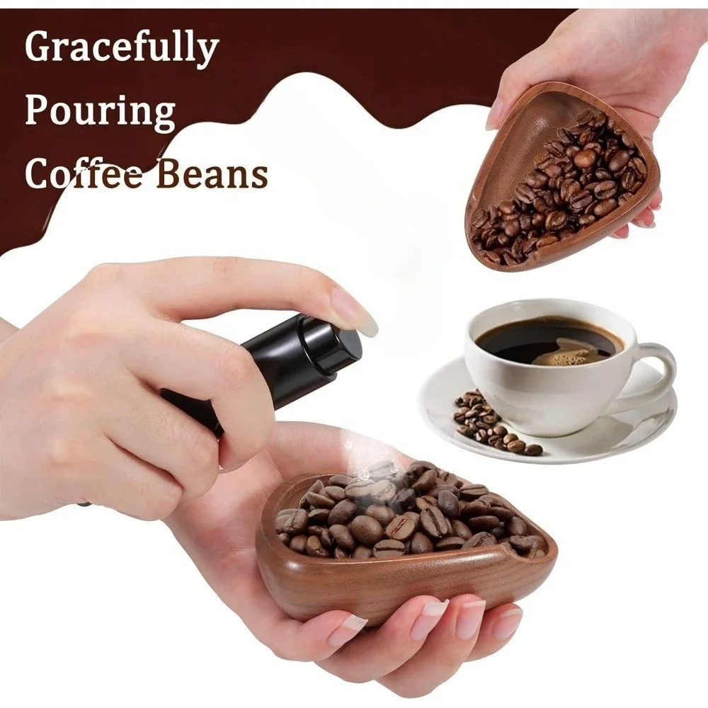 1 Set Coffee Bean Dosing Cup Coffee Bean Measuring Bowl and Spray Bottle Empty Small Powder Receiving Dish Dosing Cup