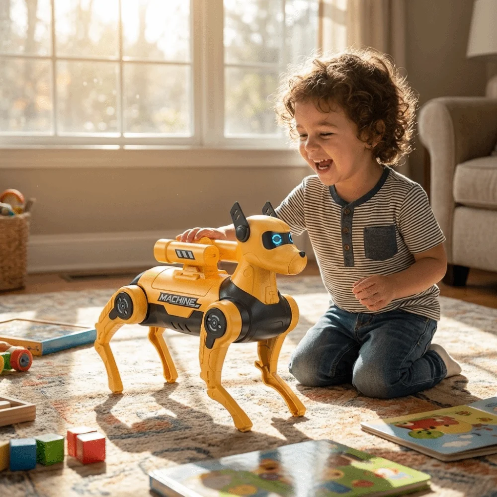 DIY Assembled Electric Robot Dog Voice Controlled Dialogue Function Intelligent Mechanical Dog Early Education Intelligent