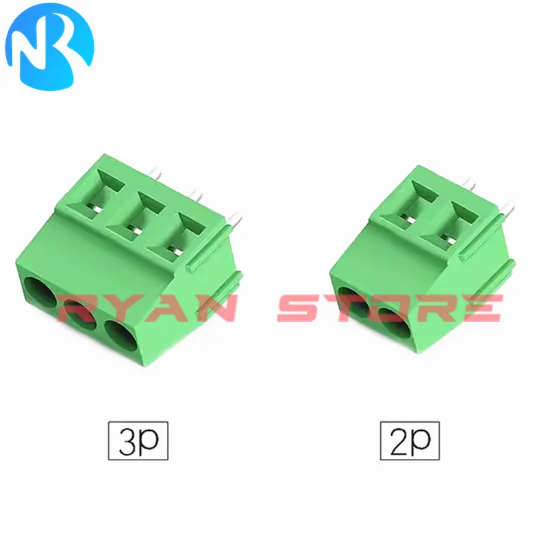 100pcs KF128 MG128 2Pin 3pin 5.08MM Spacing Terminal Block Splice Screw Type PCB Screw Terminal Splicable KF128 5.08 2P 3P