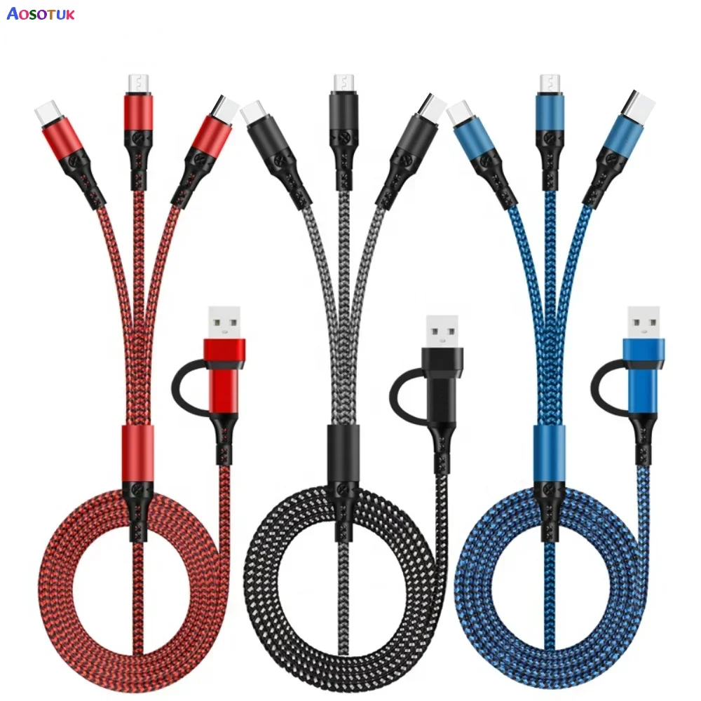 Cavo USB tipo C 5 in1 3 in1 per iPhone 13 12 11 Pro Max XS 3 in 1 cavo di ricarica 2 in 1 cavo Micro USB per Huawei Samsung Xiaomi