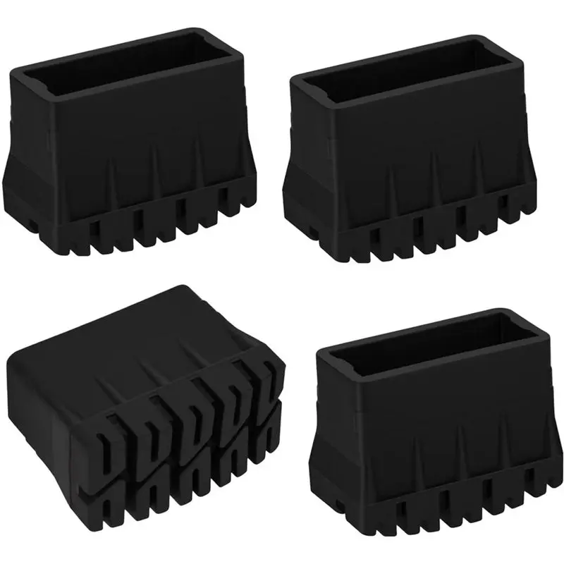 B23B Rubber Ladder Feet 4Pcs For Ladders Foot Covers Rubber Foot Caps For Step For Ladders 25X63mm