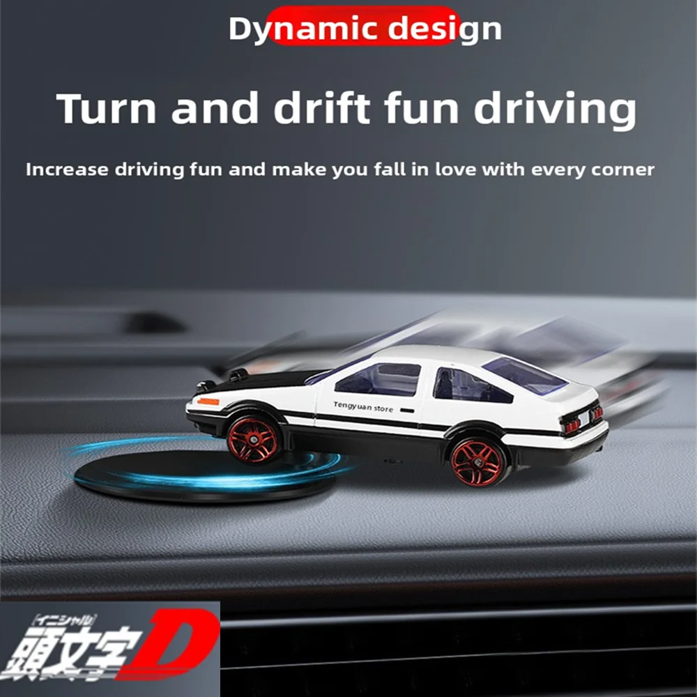 

AE86 Car Individuality Center Console Decoration Sports Car Drift Rotating Decor Auto DashboardTurning Racing Model Decoration