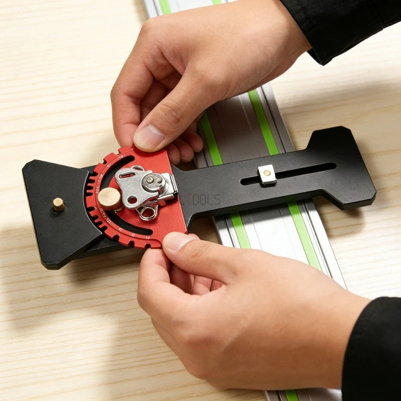 

Aluminum Alloy Multi-Angle Guide Rail Clamp Workbench Circular Saw Track Guide Square Plate Protractor Quick Milling Stopper