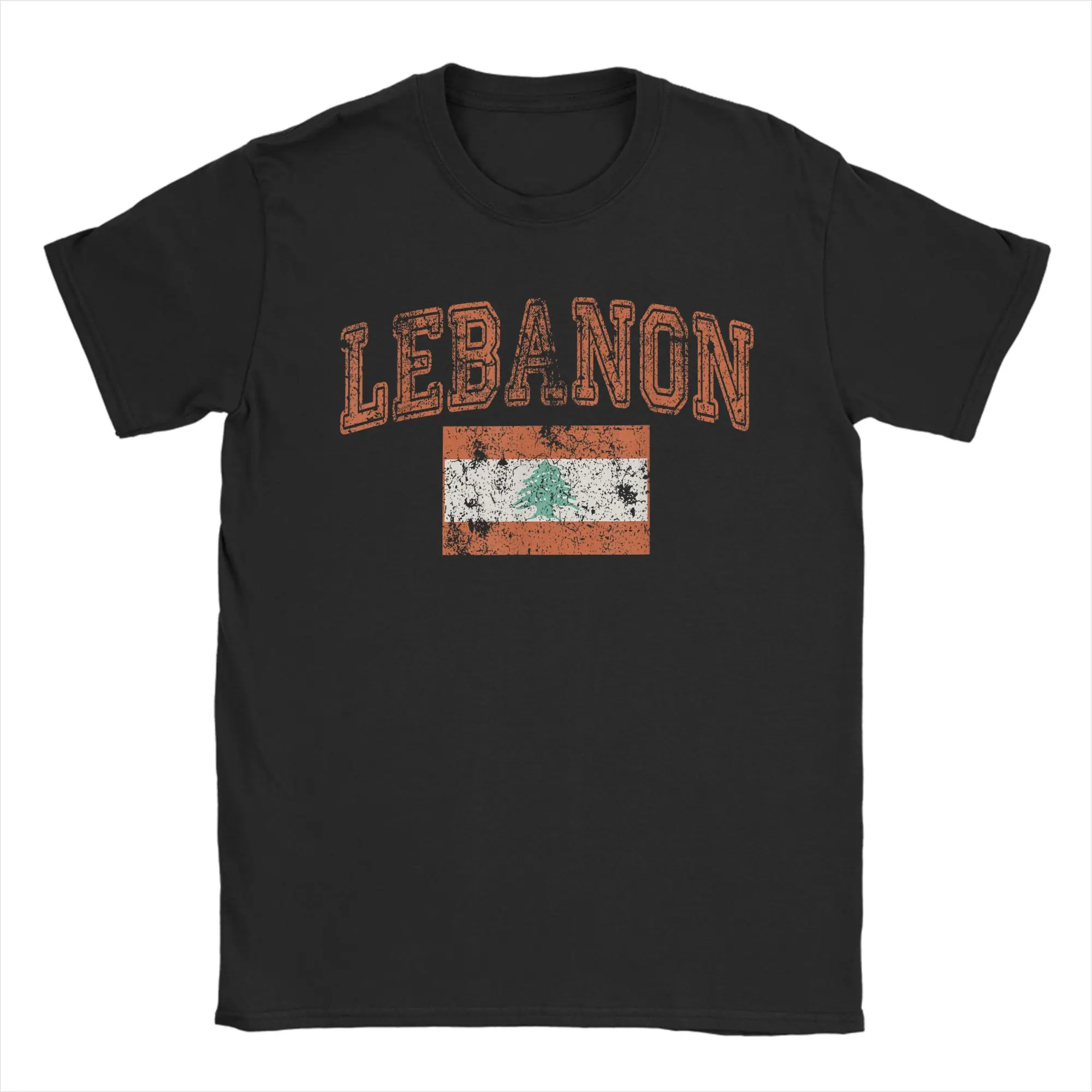 Couple T-Shirt Threadrock Vintage Retro Faded Lebanon Flag Lebanese Pride T-Shirts Summer Tees Streetwear Clothes Gift Idea