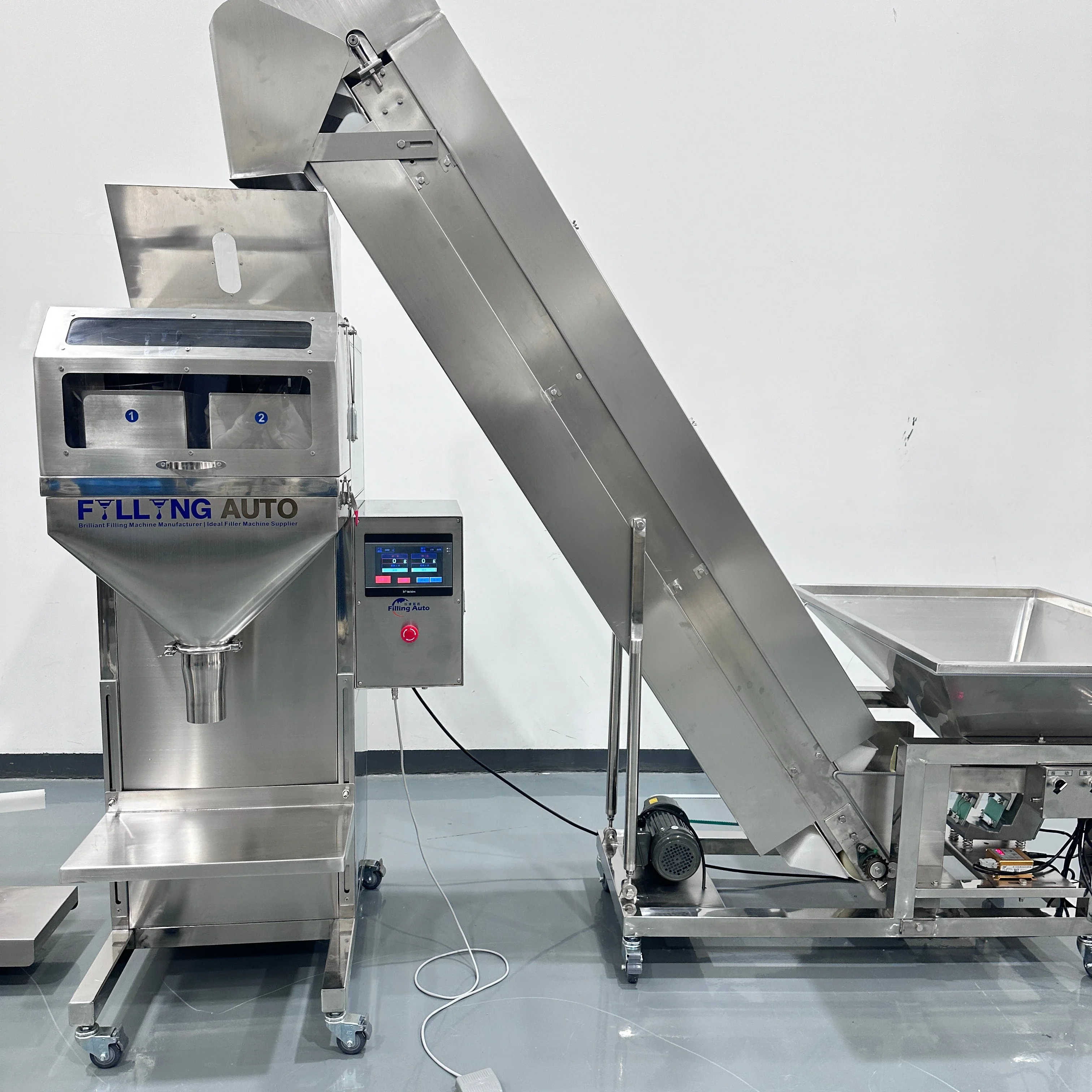High Accuracy Semi-Automatic Weighing Filling Machine for Granules Particles Nuts Seeds Coffee Beans Pet Food in Pouch Packaging