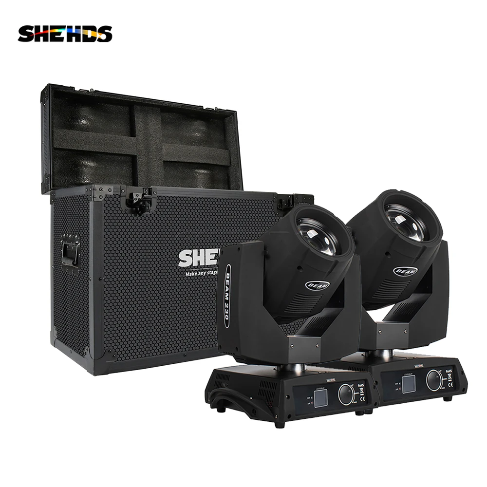 SHEHDS HOT Flight Case With Button Version Beam 7R 230W Moving Head Lighting For DJ Disco Wedding Party Concert Stage Lighting