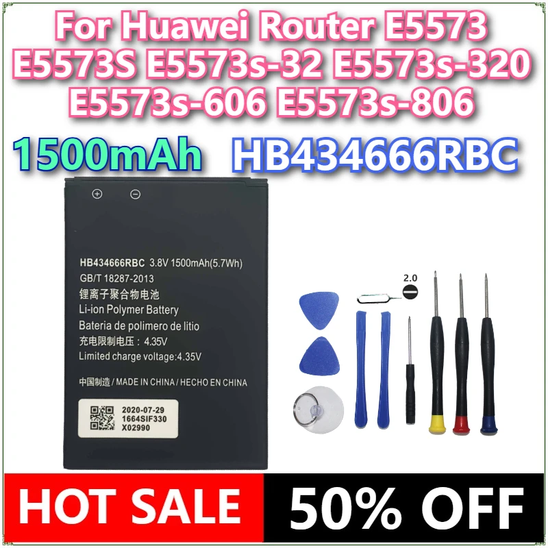 Совершенно новый аккумулятор HB434666RBC 1500 мАч для мобильного WiFi-устройства Huawei Router E5573 E5573S E5573s-32 E5573s-320 E5573s-606 806 Совершенно новый аккумулятор HB434666RBC 1500 мАч для мобильного WiFi-устройства Huawei Router E5573 E5573S E5573s-32 E5573s-320 E5573s-606 806