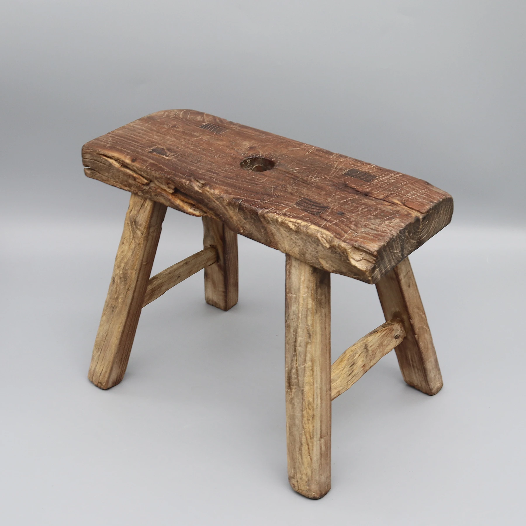 

Old Chinese Kitchen Stool, Unique Bench, Little Side Table, Kids Chair