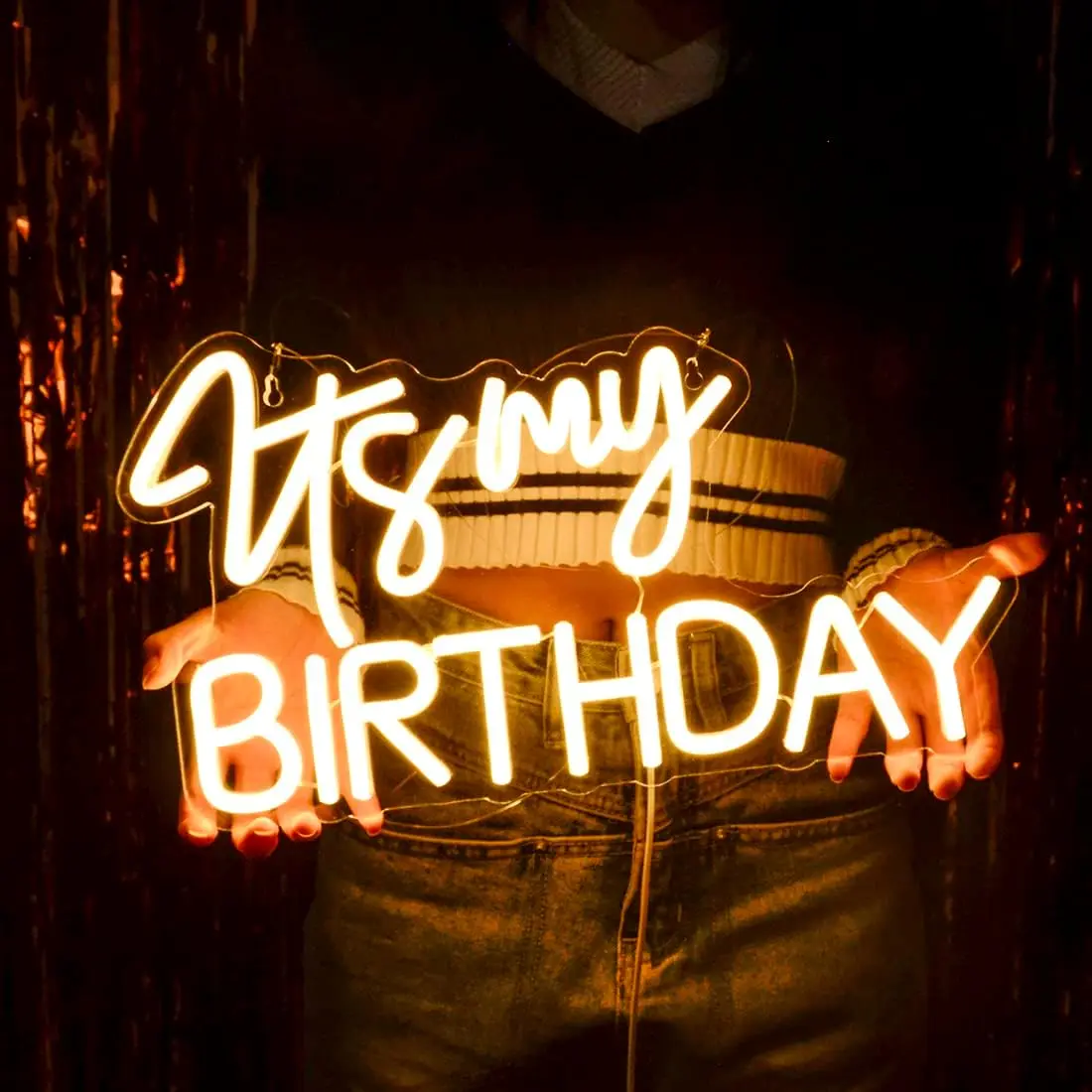 

It's My Birthday Neon Sign Happy Birthday Party Wall LED Neon Light Decor Window Background Bedroom Living Room Neon Night Light