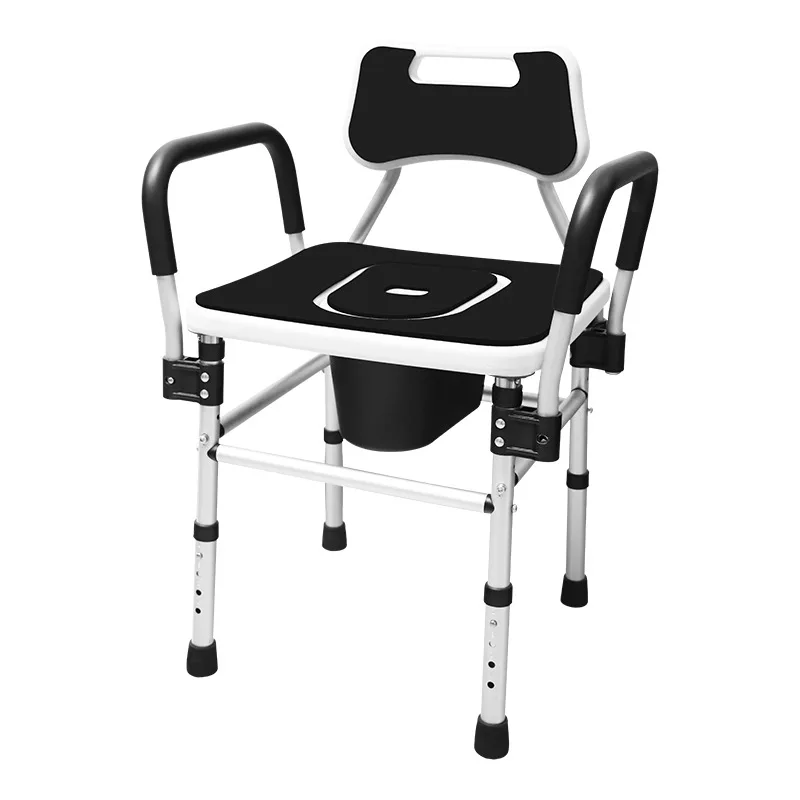 Elderly Pregnant Women Bathroom Stool Toilet Dual Purpose Portable Adjustable Height Anti Slip Anti Fall Waterproof Bath Chair