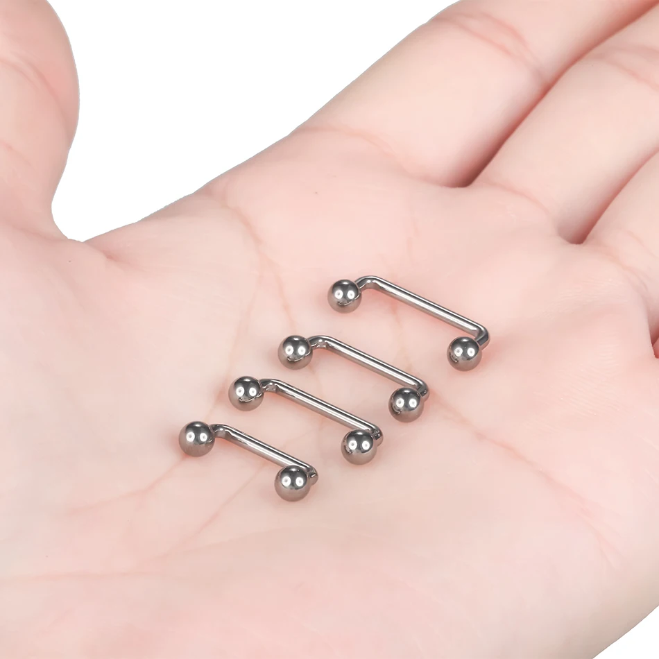 Titanium Piercings Double Ball Staple Micro Dermal Anchor Bars