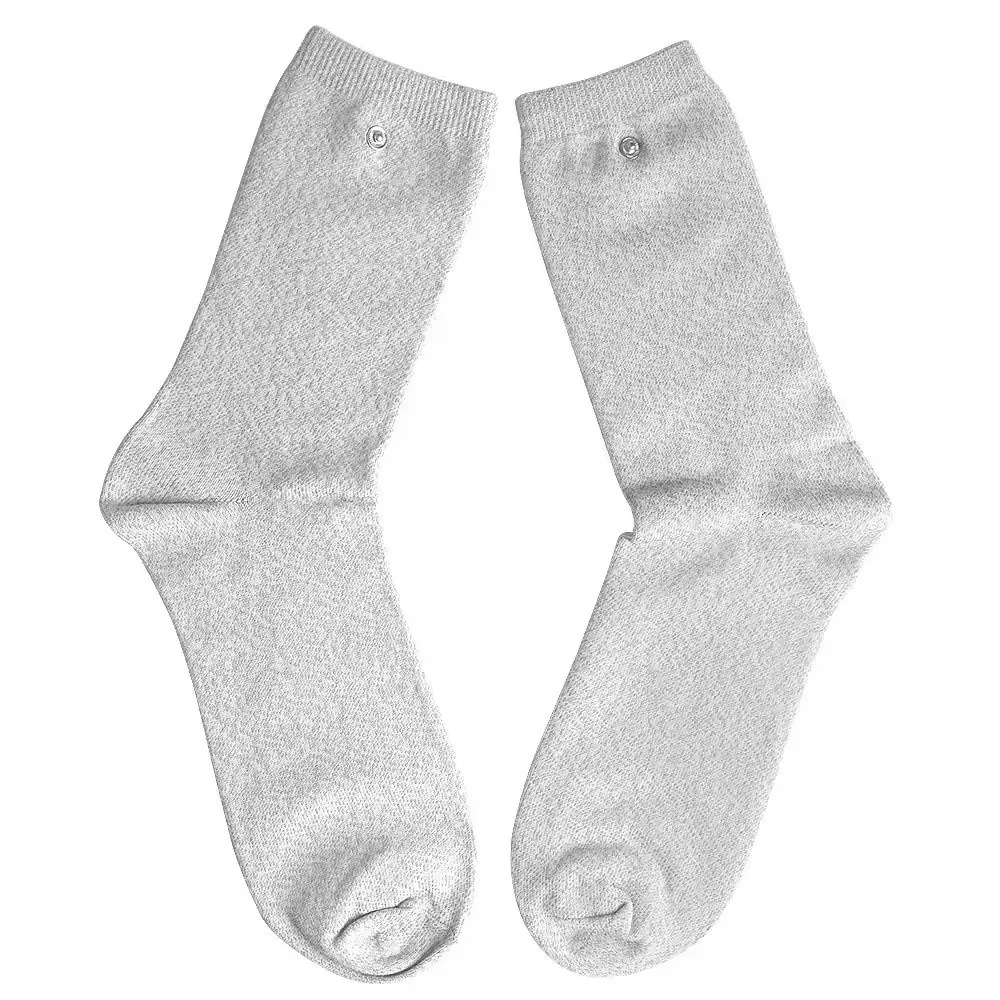 1 Pair Silver Ion Conductive Fiber Conductive Therapy Sock Elastic Cuff Stretch Fabric Pulse Electrotherapy Sock