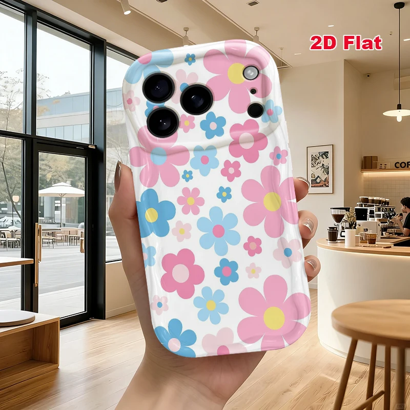 2D Flat Soft Silicone Phone Case For iPhone 17 Pro Max 16 18 Pro 13 11 15 14 Plus 12 17 16E 17Promax Shockproof Transparent Funda Cover