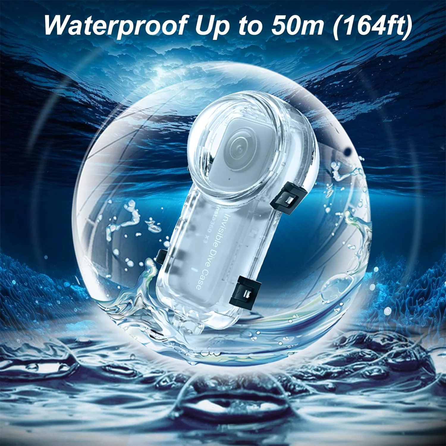 

Dive Case For Insta360 X4 50m Waterproof Housing Underwater Protector Invisible 360° Fully Diving Shell Camera Accessories